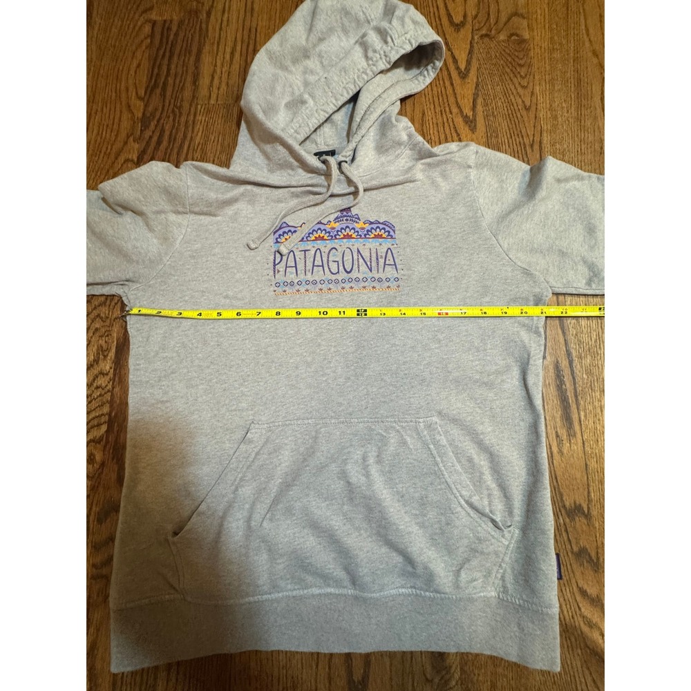 Patagonia Womens Organic Cotton Graphic Hoodie Brown Heather Sweatshirt Medium - Picture 6 of 11